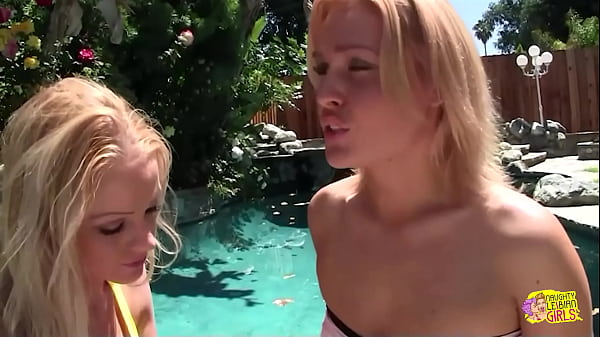 Ashley Roberts administers a lubricated massage to Jamey Janes beside the pool, followed by engaging in sexual intercourse 