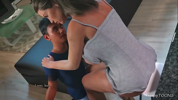 Slutty bitch got finger fuck in kitchen after intense kissing 