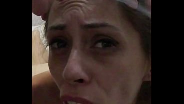 Candie cross naked & prone camera staring back as i fuck her deep then paint her face white 