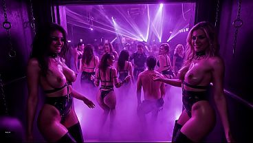 Nonton [ai-generated] Private Fetish Slave Rave &ndash; Future Rave Domination, Big Tits, Leashed Slaves & Heavy Nipple Clamps &ndash; Testosterone & Skin thumbnail