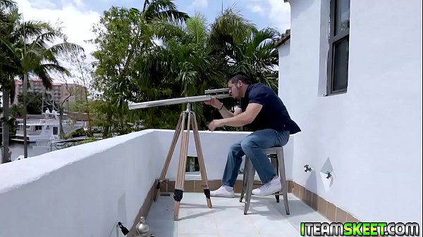 Bambinos enjoying his stepsisters ebony pussy and fucks it hard on the bed! 