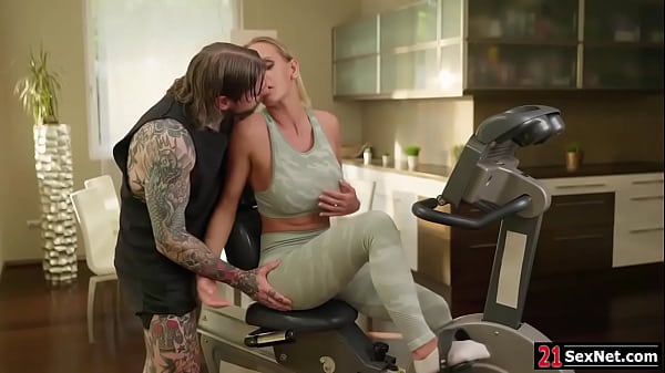 Busty girlfriend_rimmed then ass_fucked by bf after workout