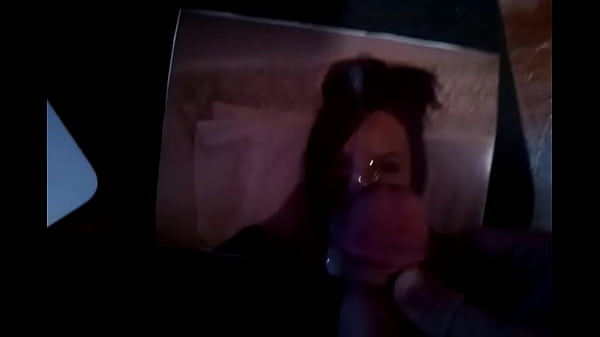 Jerking off on a sluts picture