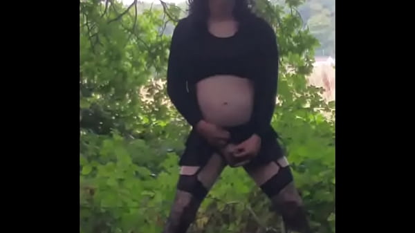 afterrunningaway inthe last video_he was seen again that day playing with_his cockin the_woods ashe shoots a long cumshot part 2