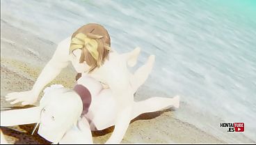 Genshin Impact Hentai - Lumine is fucked in the beach - Asian Japanese Anime Manga Porn