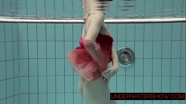 Katya Okuneva in red dress erotic water_show