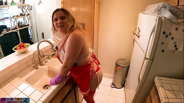 His stepmom lets him use her body for his pleasure and helps him cum 