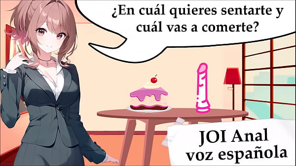 JOI anal hentai en español El dilemade la polla y la tarta_Video completo