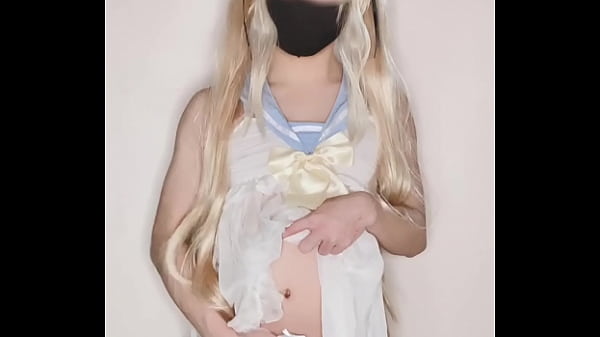 Cute Femboy In Seifuku Dress Rubs Her Dick thumbnail