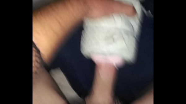 Stroking my sissy cock