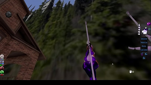 hot sexy thicc fox_dancing on a poledance [second_life]