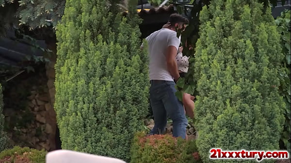 Play MP4 - Erotic outdoor anal sex in the garden with stunning blonde girl Alexa Flexy who takes Kristof Cale's big cock in her mouth and then in her ass&excl;