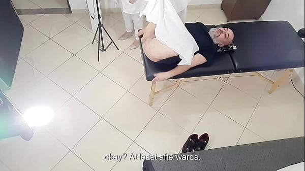 Doctor who performs a prostate exam ends up sticking a strap-on in the patient'_s ass.