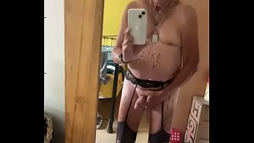 Just had to get naked and wank in front of the mirror