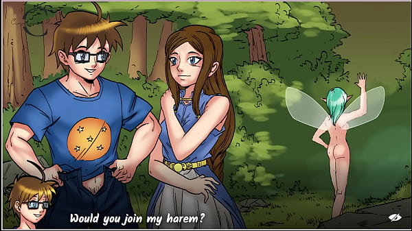 Harem big tittied milf gets slammed 