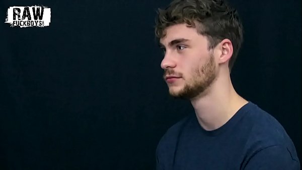 Fuckboy with blindfold deepthroats jock 