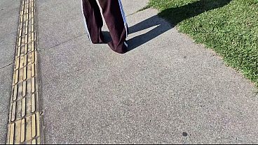 Nonton Wife Takes Off Her Pants And Walks Around The Park In Public Wearing Only Her Panties! thumbnail
