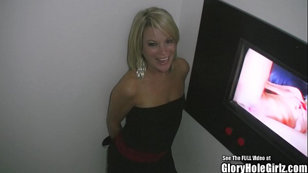 Blonde country gall sucks dick in glory hole