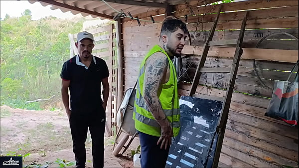 The Employee Finishes His Task And His Boss Gets Incredibly Aroused Seeing Him All Sweaty. thumbnail