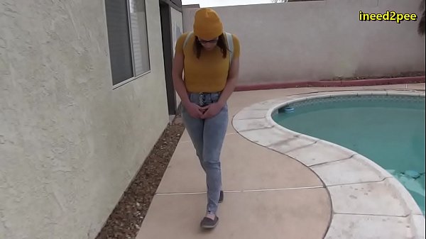 L. Locked Out Pissing Her Tight High Rise Jeans thumbnail