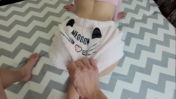 Hot sex with stepsister in the morning.Woke up her big ass for a riding_dick