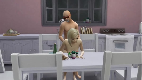 Slut android 18 cheats on krillin with pervert master roshi 