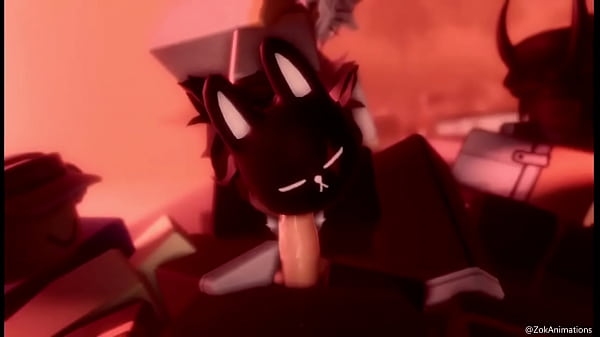 Bunny mask girl sucks dick! 