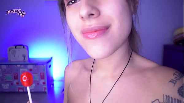 Play MP4 - Cute girl licking and sucking a lollipop