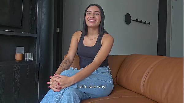 Play MP4 - Big Tits Tattooed Latina Blows Cock To Get Booked In Job Interview