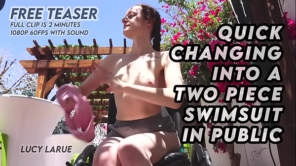 Quick Changing Into a Two Piece Swimsuit in Public 