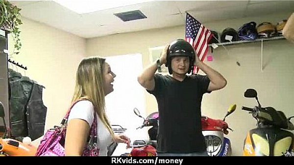 Sexy wild chick gets paid to fuck 3 