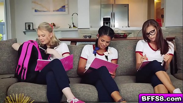 Play MP4 - Flirty bffs bangs with a new student