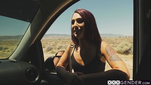 Dirty tranny Khloe Kay banged so hard in ass after oral sex 