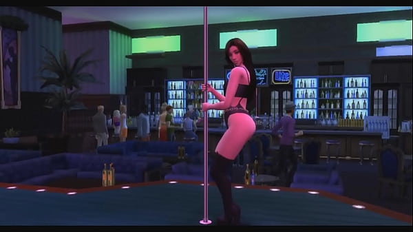 Gostosa mandando ver no pole dance ts4 