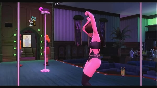 Gostosa mandando ver no pole dance ts4 