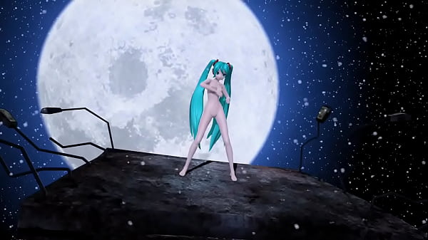 Hatsune Mikubailando desnuda la canción ladesaparición de Hatsune Miku tetas grandes