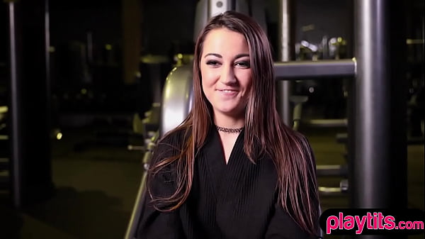 Boxing babe showing off her goods 