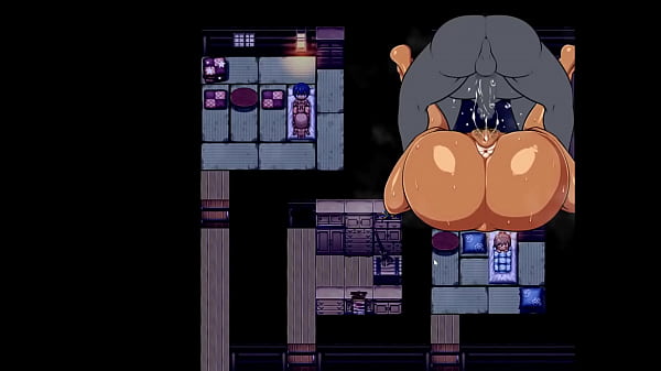 TannedGirl Natsuki HENTAI Game Ep 36_old man_cum inside her ass in public