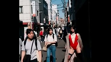 一個在街上露出的變態女