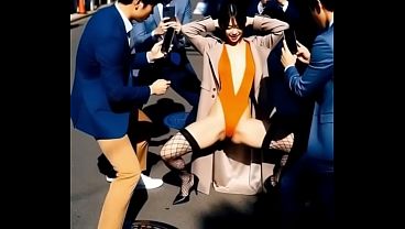 A perverted woman lurking on the street