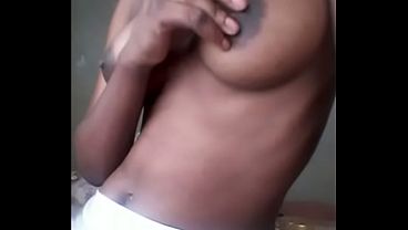 Ebony small titty pussy gets wet