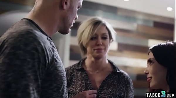 Innocent teen involved into taboo_FFM sex by_busty MILF