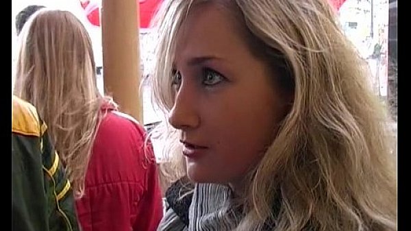 young blonde fucked from McDonald's on the street 