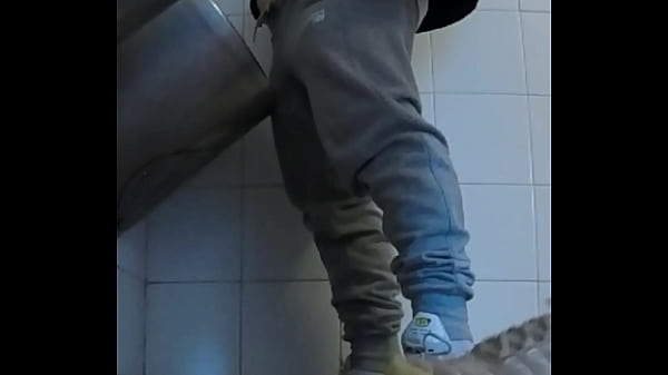 Play MP4 - Amateur boys in sneakers wank and try handjob in public toilets' urinal