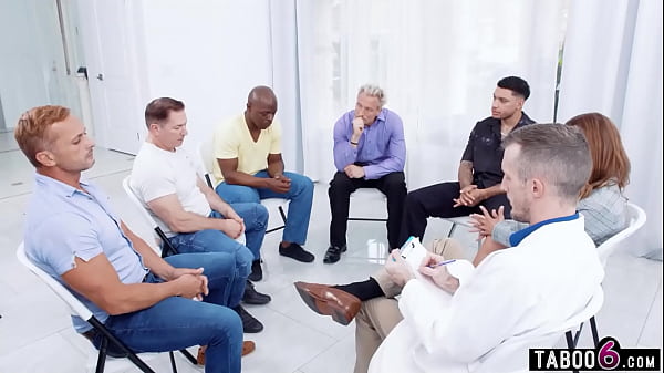 Play MP4 - Widow Support Group turns into a DP gangbang with female doctor Jesse Pony