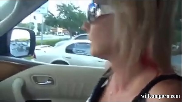 Hot amateur milf sucks off a_random dude