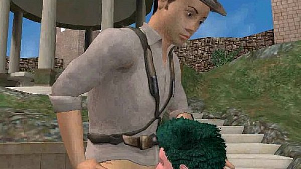 Some sexy 3D hunks in a park are fucking eachother 