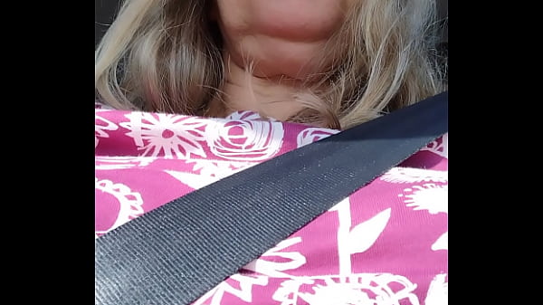 Driving with pussy exposed
