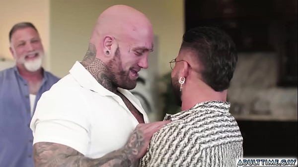 Muscular Gunnar swallow Rick Kelson and Brock Banks cum 