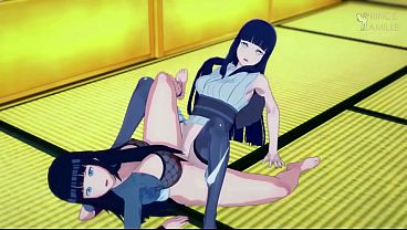Hinata sex lesbian fantasy with Himawari - Naruto